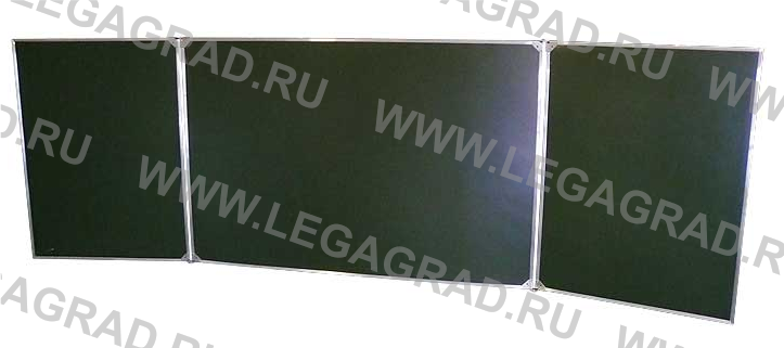 Купить Доска аудиторная для письма мелом зелёная 3-элементная магнитная 1х3м в Екатеринбурге