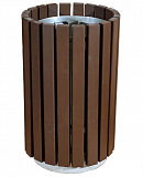 Купить Урна деревянная, круглая на бетонном основании У-0017 в Екатеринбурге