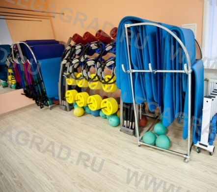 Купить Стойка мобильная для ковриков и эспандеров на колесах СМ-001 в Екатеринбурге. Фото N3