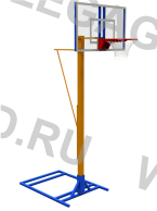 Купить Баскетбольная стойка мобильная щит 1,2х0,9м из оргстекла СО-5.04МО в Екатеринбурге