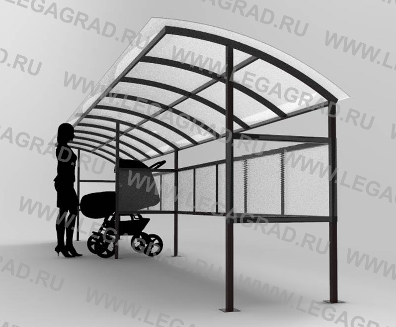 Купить Навес для колясок 4х1,5м Н-001 в Екатеринбурге
