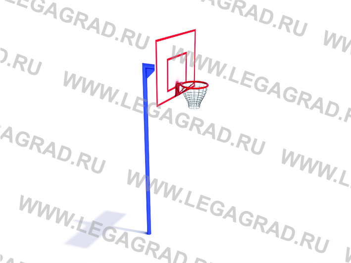 Купить Баскетбольная стойка вынос 1,2м щит 1,2х0,9м из фанеры СО-5.02Ф в Екатеринбурге