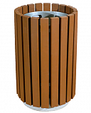 Купить Урна деревянная, круглая на бетонном основании У-0016 в Екатеринбурге