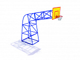 Купить Баскетбольная стойка вынос 2,2м щит из оргстекла 10мм СО-5.01орг в Екатеринбурге