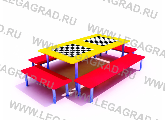 Купить Стол шахматный со скамейками МФ-2.04 в Екатеринбурге