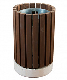 Купить Урна деревянная, круглая на бетонном основании У-0014 в Екатеринбурге